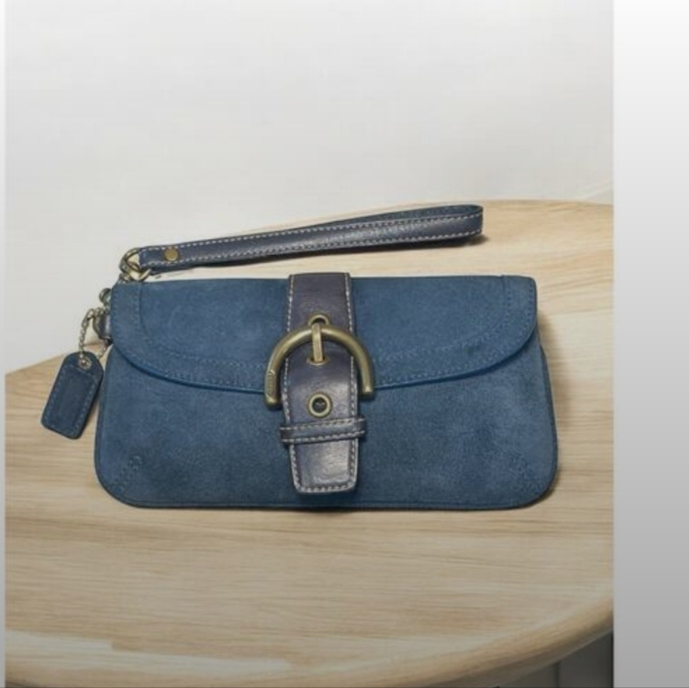Coach Blue and Brown Satchel Set Vintage. - Picture 7 of 12